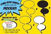 Procreate Comic Shape Brushes Stamps, a Brush Add-On by Studio Kitsch (Thumbnail 3 of 8)