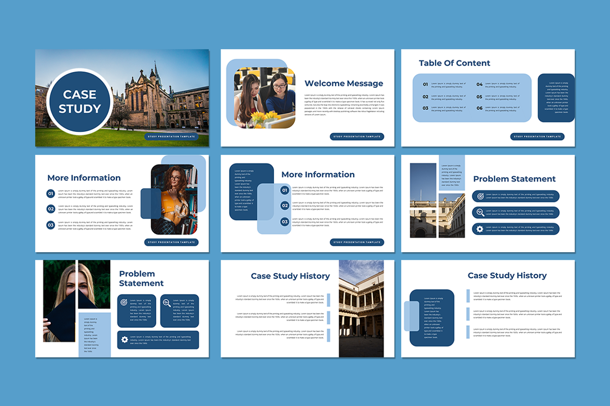 Case Study - PowerPoint Template, a Presentation Template by QR Design ...