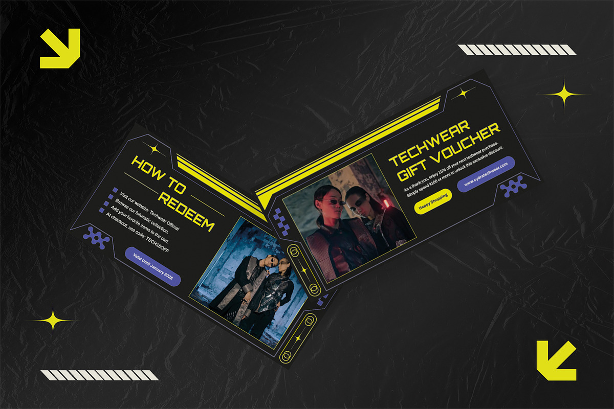 Cyber Futuristic - Gift Voucher, a Print Template by StreaksideStd (Photo 3 of 3)