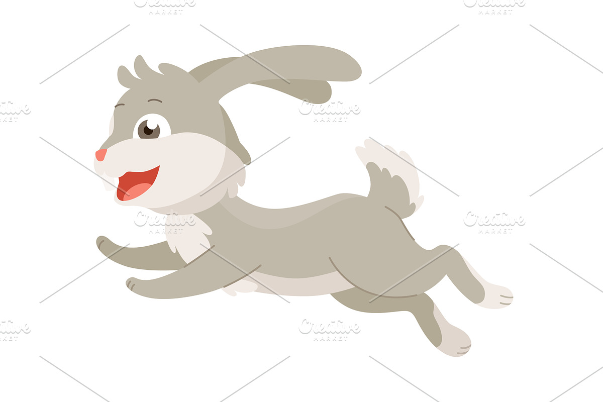 Cartoon rabbit. Bunny pet silhouette, an Animal Illustration by the8monkey