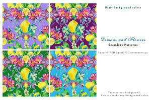 Lemons And Flowers Pattern