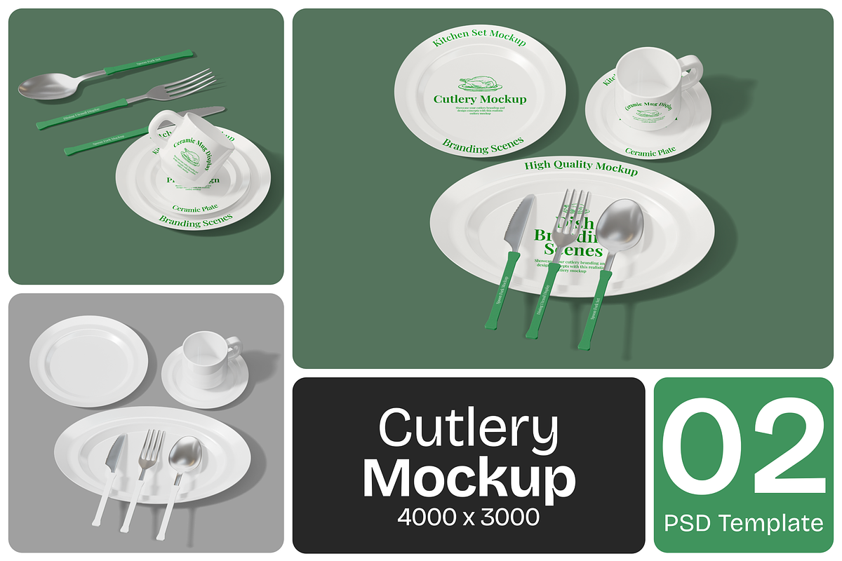 Cutlery Mockup, a Household Mockup by Permadi Creative (Photo 1 of 4)