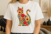 Flower Cat Png Sublimation Design, an Animal Illustration by Design Station (Thumbnail 2 of 7)