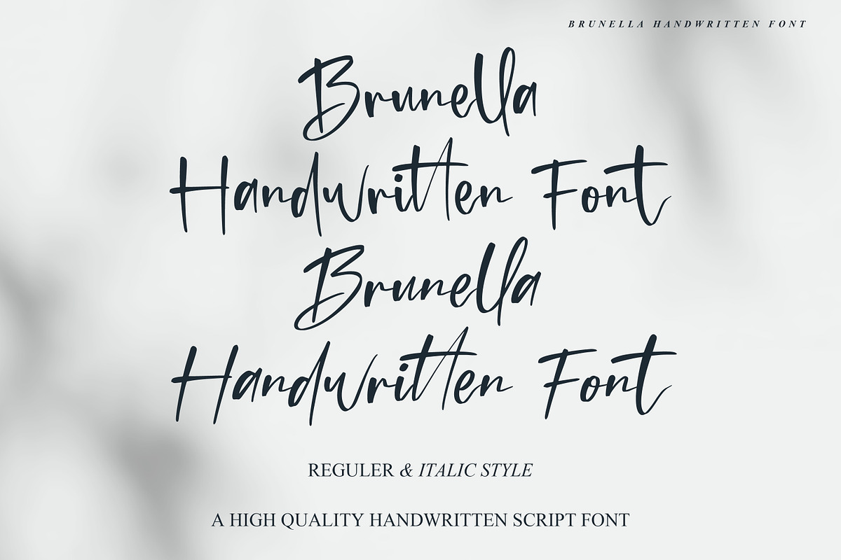 Brunella - Handwritten Font, a Script Font by ribethstudio (Photo 2 of 12)