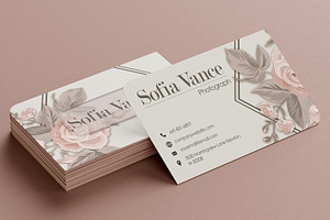 Floral Business Cards, a Business Card Template by FakhiiDesigns