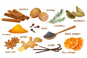 Winter spices set, a Food Illustration by Elen_Art (Thumbnail 3 of 3)