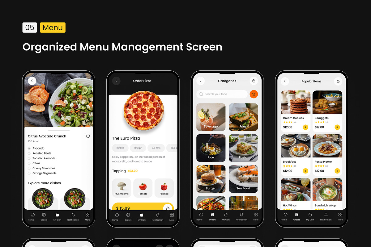 Yumgo – Food Delivery Mobile App UI, an UI Kit Template by Brickclay (Photo 16 of 19)