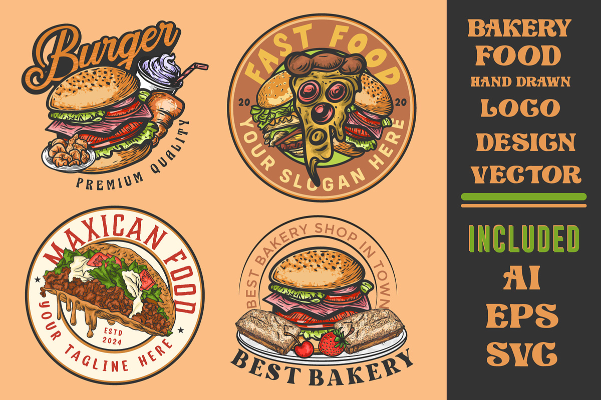 Set of homemade bakery logo, a Branding & Logo Template by Billah Hub