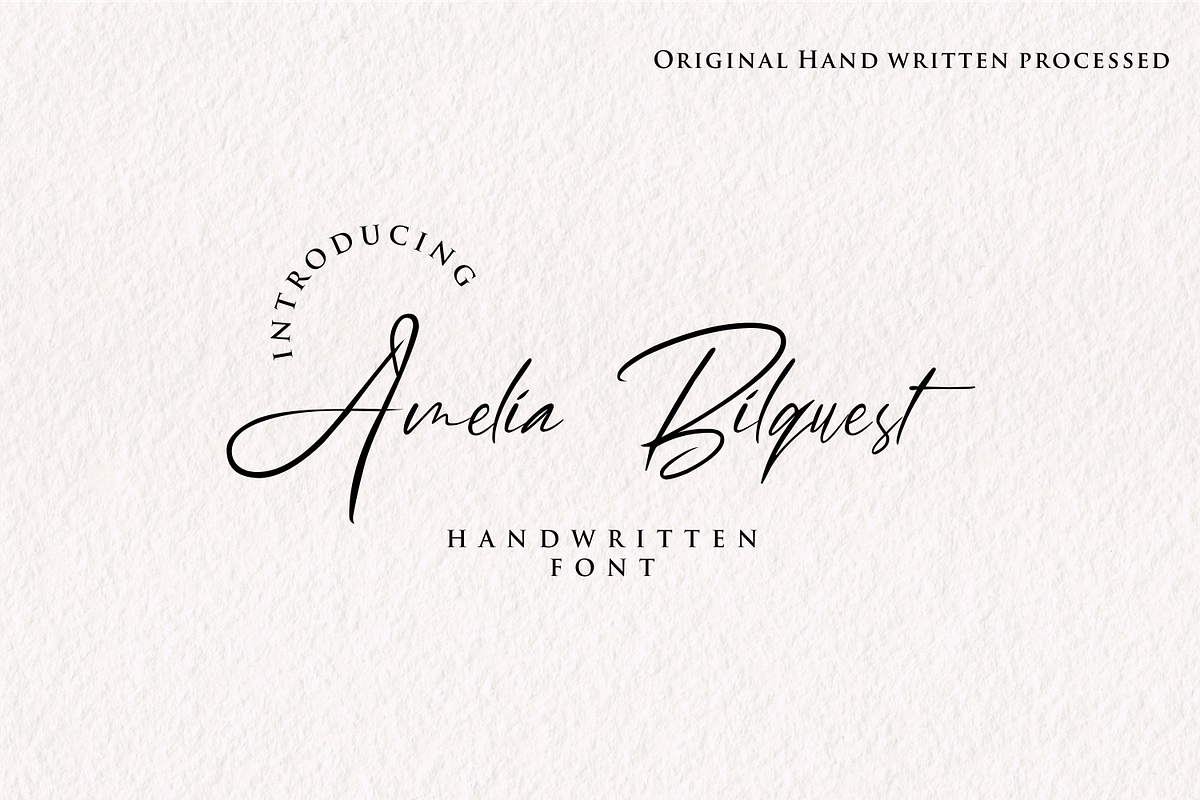 Amelia Bilquest, a Script Font by zamjumps (Photo 1 of 8)
