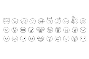 Hand drawn emoji. Doodle style round, a Person Illustration by YummyBuum