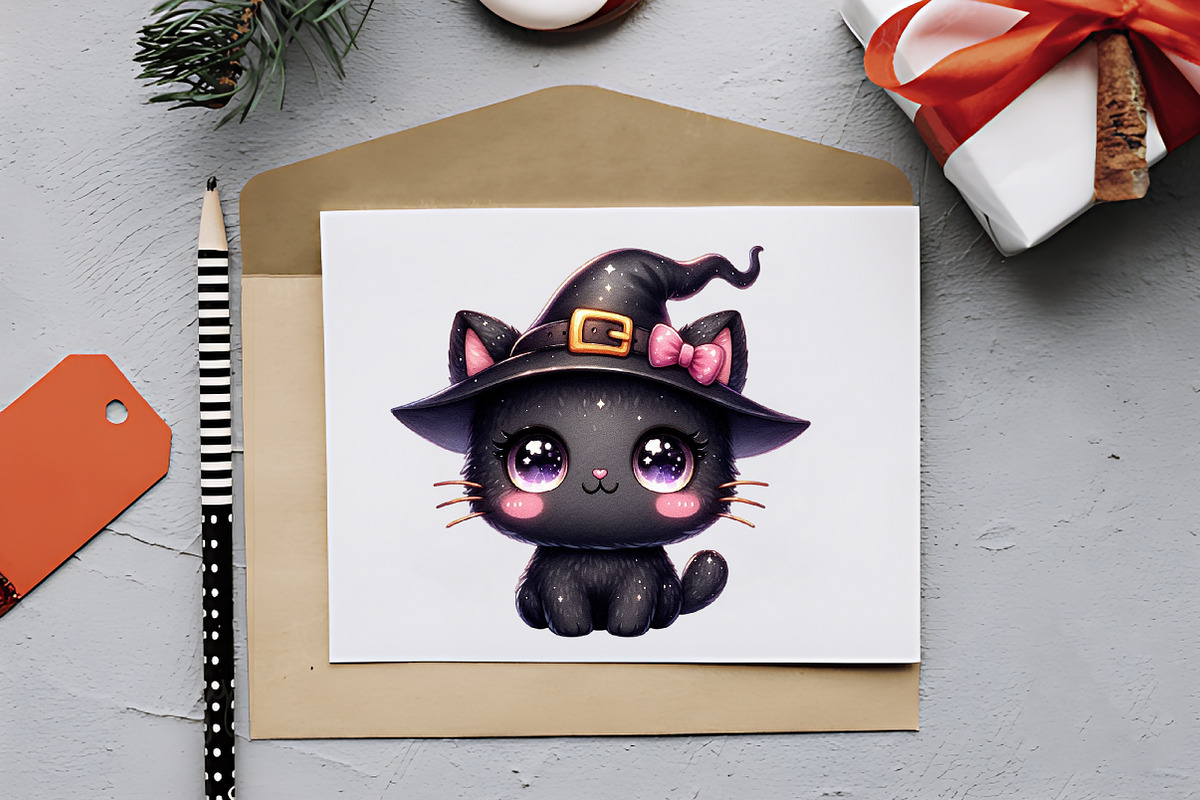 Kawaii Blush Halloween Stickers Pngs, an Illustration by RobertsArt (Photo 7 of 7)