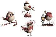 Christmas Birds Clipart, an Illustration by Craft Nest (Thumbnail 7 of 9)