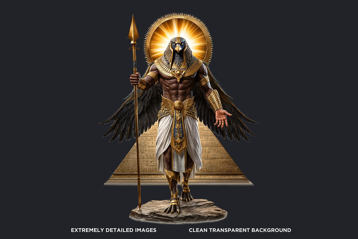 Ra Egyptian God clipart Set, a Person Illustration by ThatsDesignArt (Photo 3 of 10)