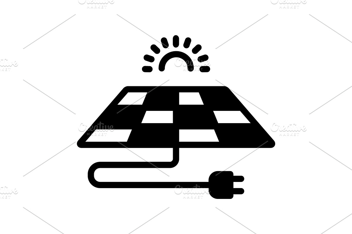 Panel solar panel solid icon, a Solid Icon by Creative priyanka