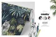 Wilderness, luxury tropical Patterns, a Wallpaper Graphic by Pink Linen (Thumbnail 6 of 14)