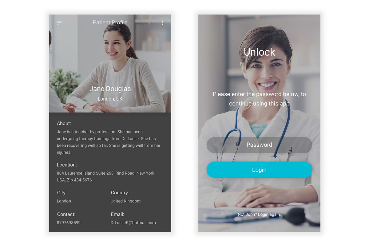 Find Doctor & Physician Sketch App, an UI Kit Template by themelove (Photo 6 of 13)