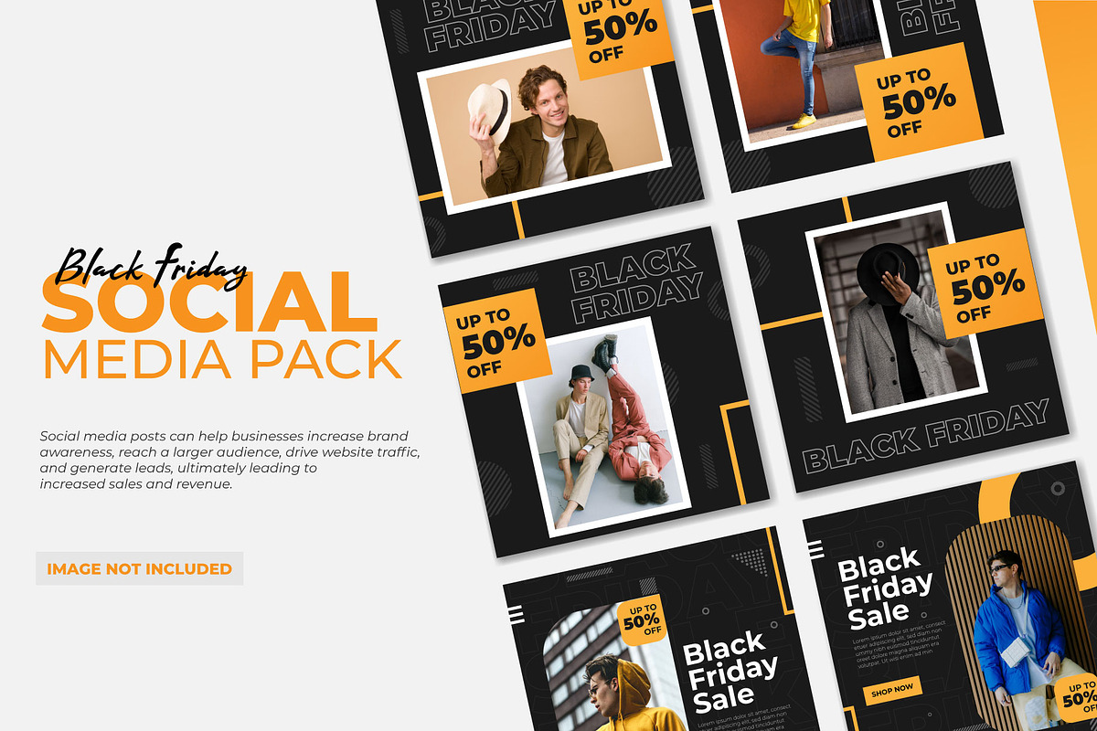 Set of Black Friday social media, a Social Media Template by Warm Snow (Photo 1 of 3)