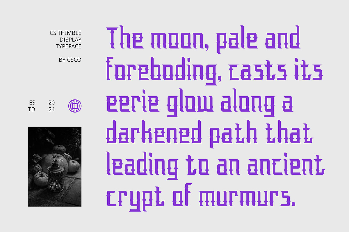 CS Thimble – Gothic Font, a Sans Serif Font by Craft Supply Co. (Photo 2 of 8)