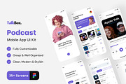 TalkBox - Podcast App UI Kit Design, an App Template by Zee UI (Thumbnail 1 of 5)