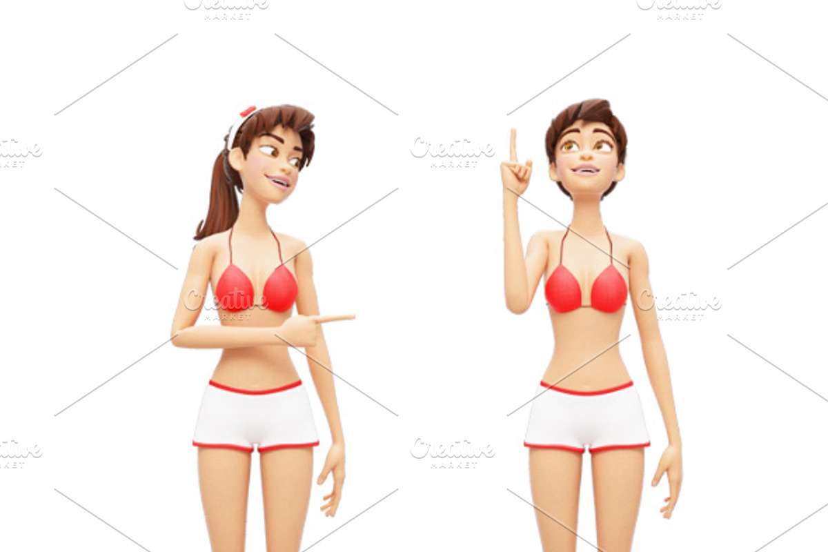 Jenny Swimsuit Character Promo Kit, a Person Illustration by Oleg Ribar (Photo 22 of 27)