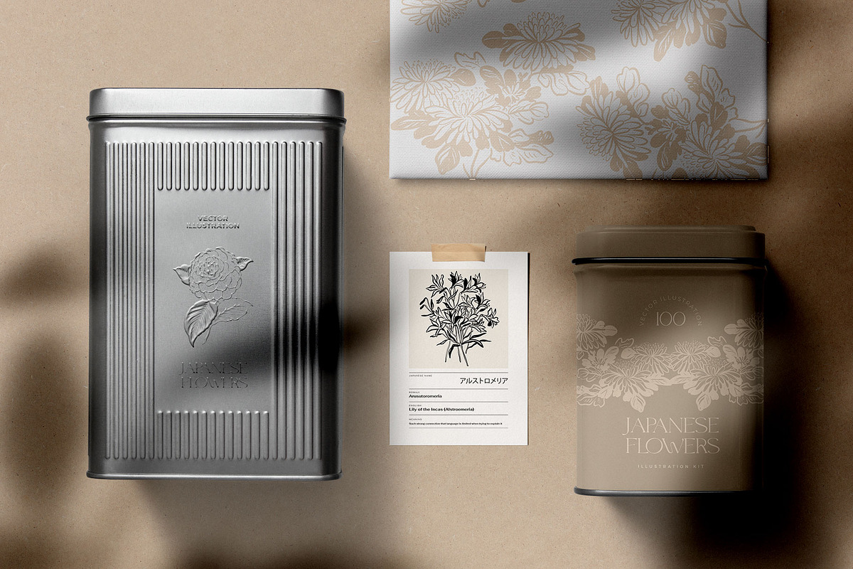 Japanese Flowers | Illustration Kit, an Object Illustration by Leleka.Store (Photo 6 of 10)