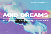 Acid Dreams: Psychedelic Grainy Pack, a Background Graphic by Anastasiia VNSK (Thumbnail 1 of 14)
