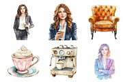Watercolor Lady Boss Clipart, an Illustration by Designking (Thumbnail 4 of 5)