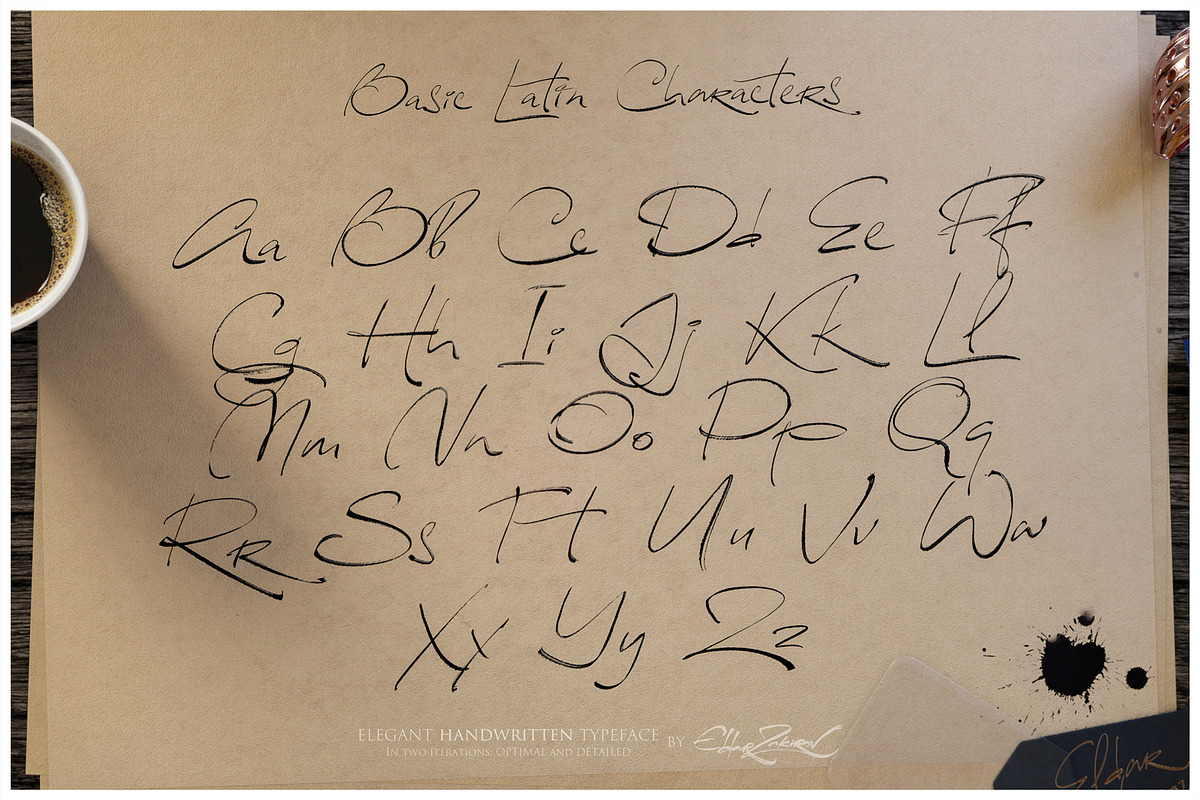 Reissfeder: Handwritten Typeface, a Handwritten Font by Eldar Zakirov's (Photo 20 of 29)