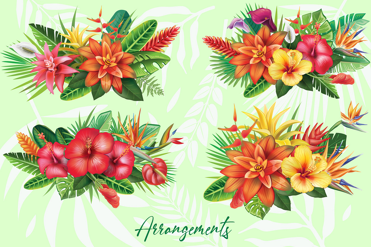 Tropical Flowers, an Illustration by ViktoriaARTprint (Photo 4 of 10)