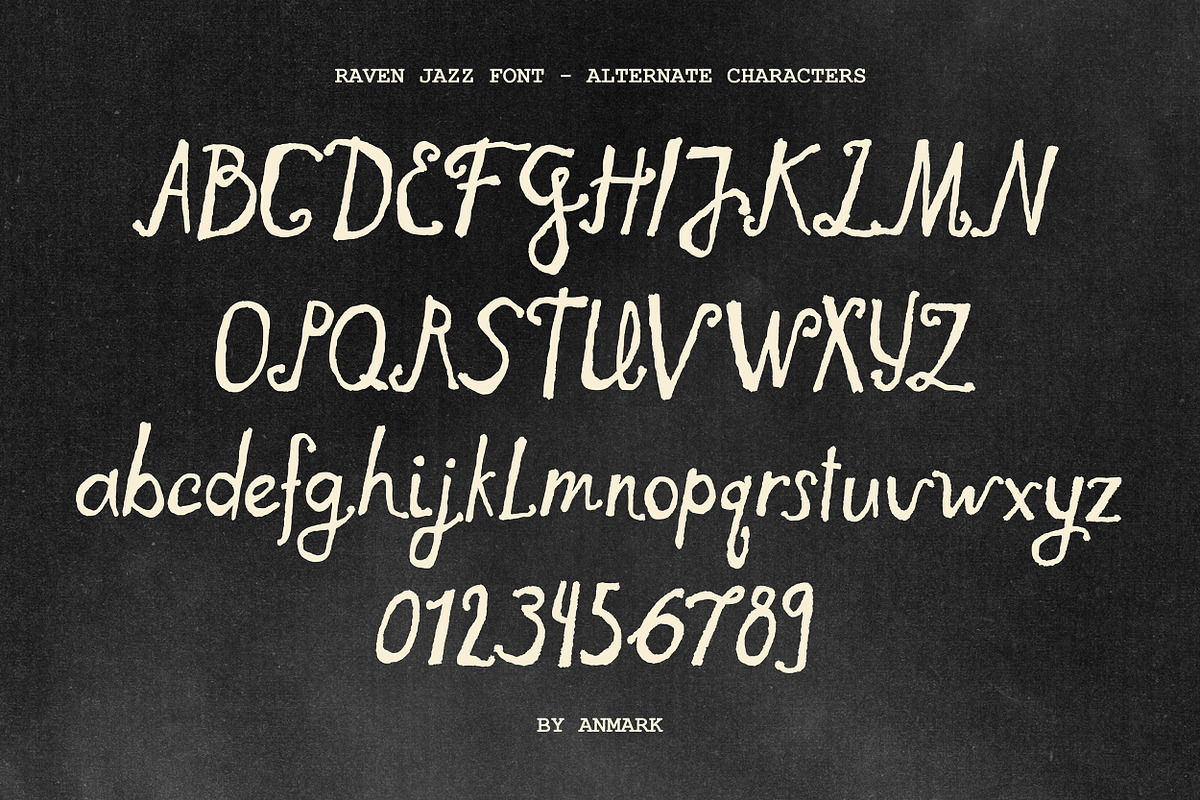Raven Jazz | Vintage Display Font, a Handwritten Font by AnMark (Photo 5 of 11)
