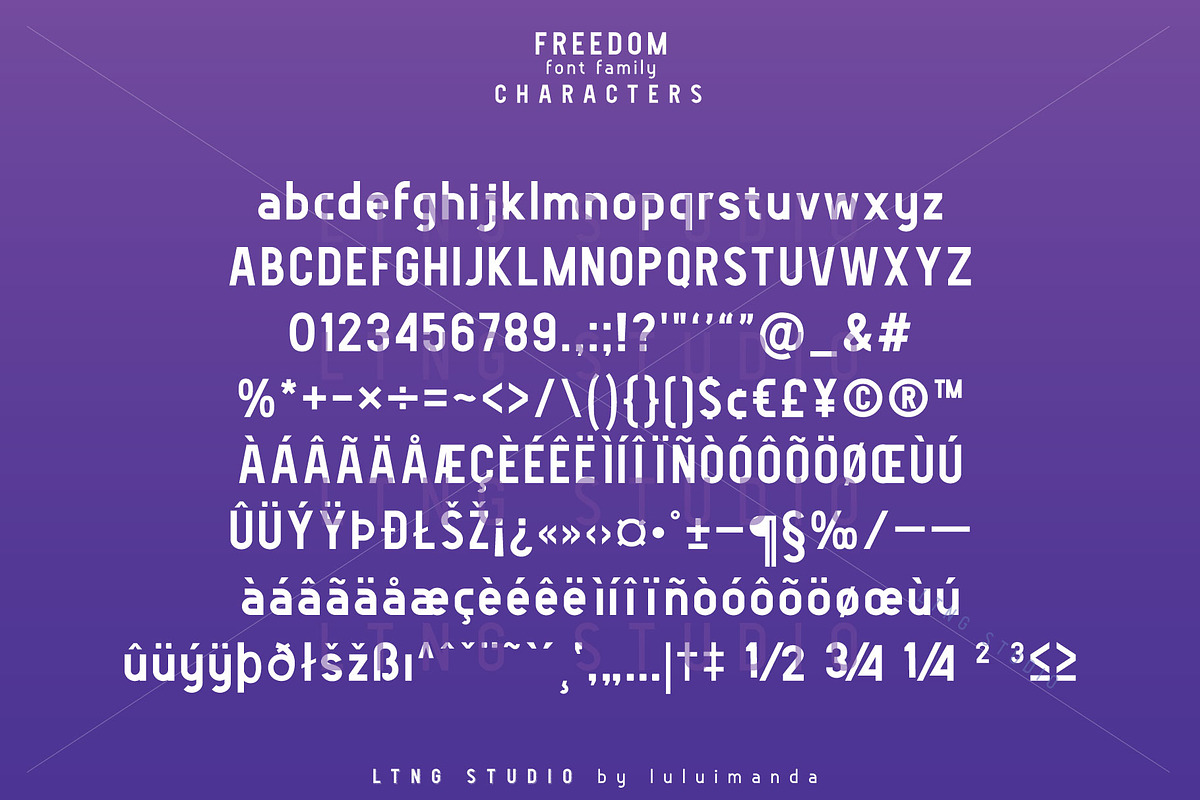 FREEDOM font family preview 6