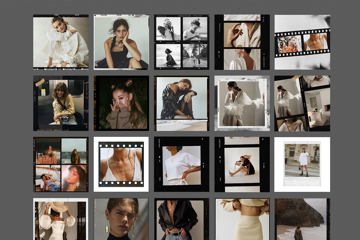 CANVA & PS / 120 Film Frames, a Social Media Template by Simple có (Photo 11 of 17)