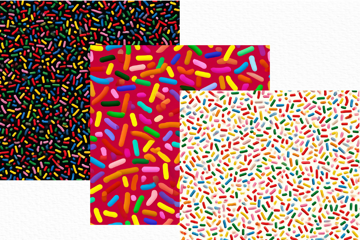 Rainbow Sprinkles Seamless Pattern, an Illustration by Craft Nest (Photo 2 of 6)