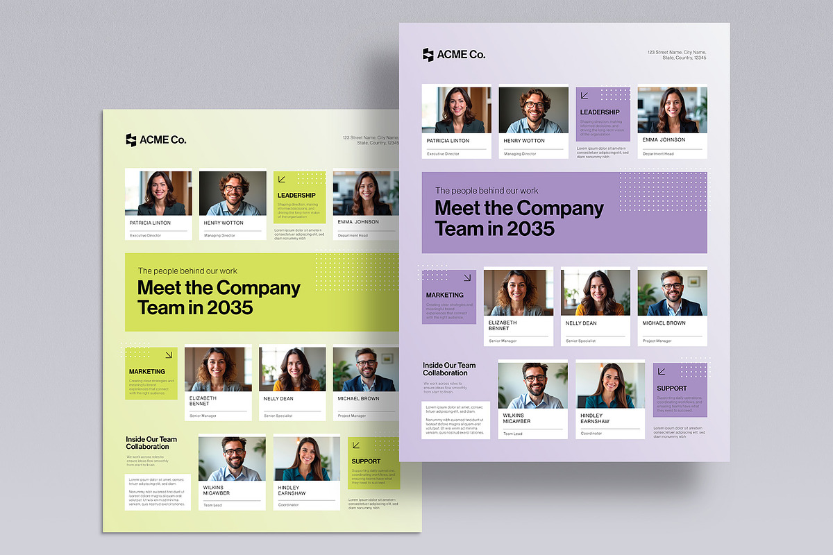 Meet The Team Poster Template, a Poster Template by BrandPacks (Photo 2 of 5)