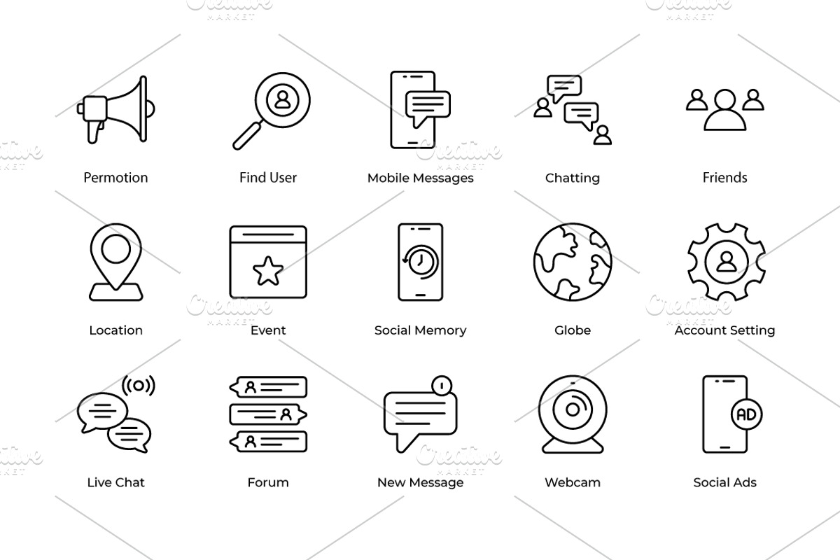 Social Media icons, an Icon by Vector Squad (Photo 3 of 5)