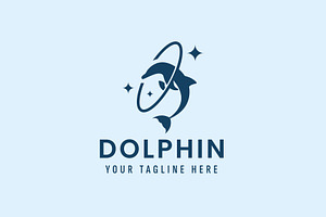 Dolphin logo illustration, a Branding & Logo Template by Dyn Studio
