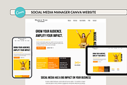 Social Media Manager Website Canva, a Landing Page Template by Preset Pixels (Thumbnail 1 of 10)
