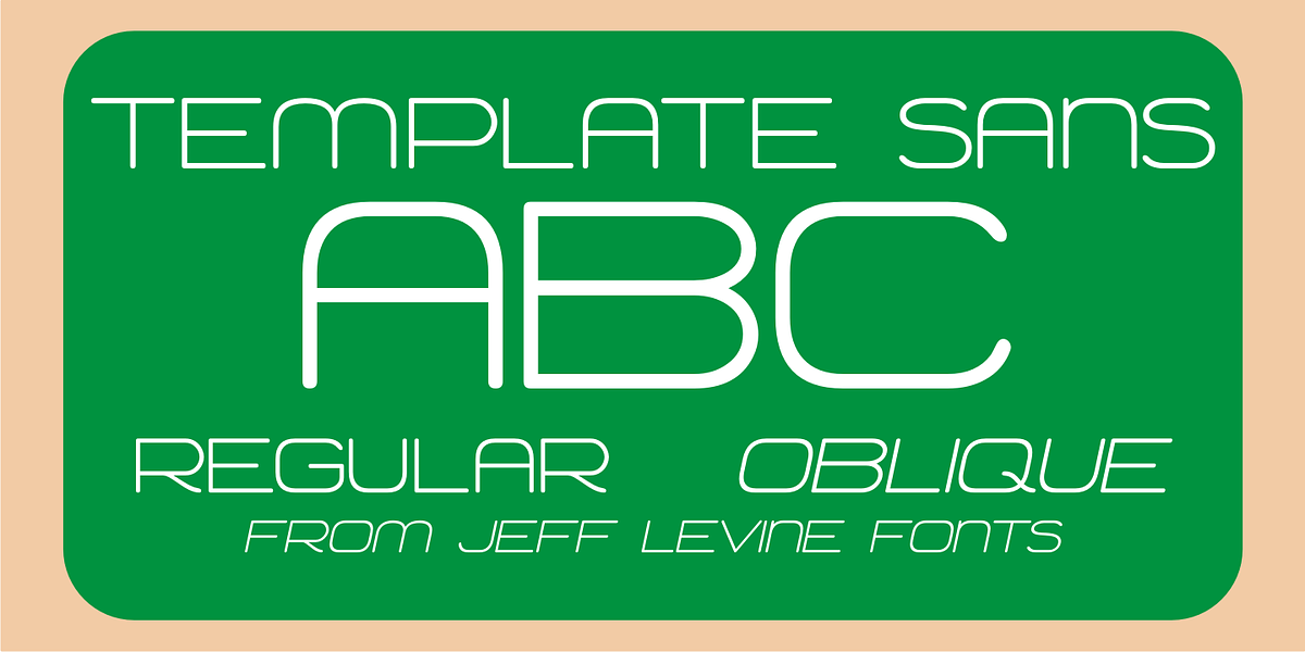 Template Sans JNL, a Sans Serif Font by Jeff Levine Fonts