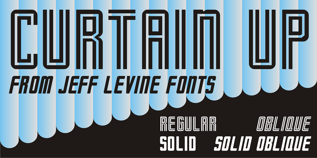 Curtain Up JNL, a Sans Serif Font by Jeff Levine Fonts
