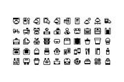 50 Food Delivery Icons, an Outline Icon by Side Project (Thumbnail 3 of 8)