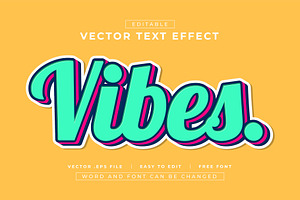 Vibes 3D Text Effect | EPS, a Layer Style Add-On by padilah_a