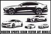 Modern Sports Car Silhouette Bundle, an Illustration by hafijul (Thumbnail 1 of 7)