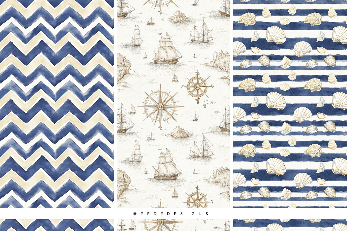 Ocean Voyage Collection, a Decorative Illustration by PeDe Designs (Photo 24 of 26)