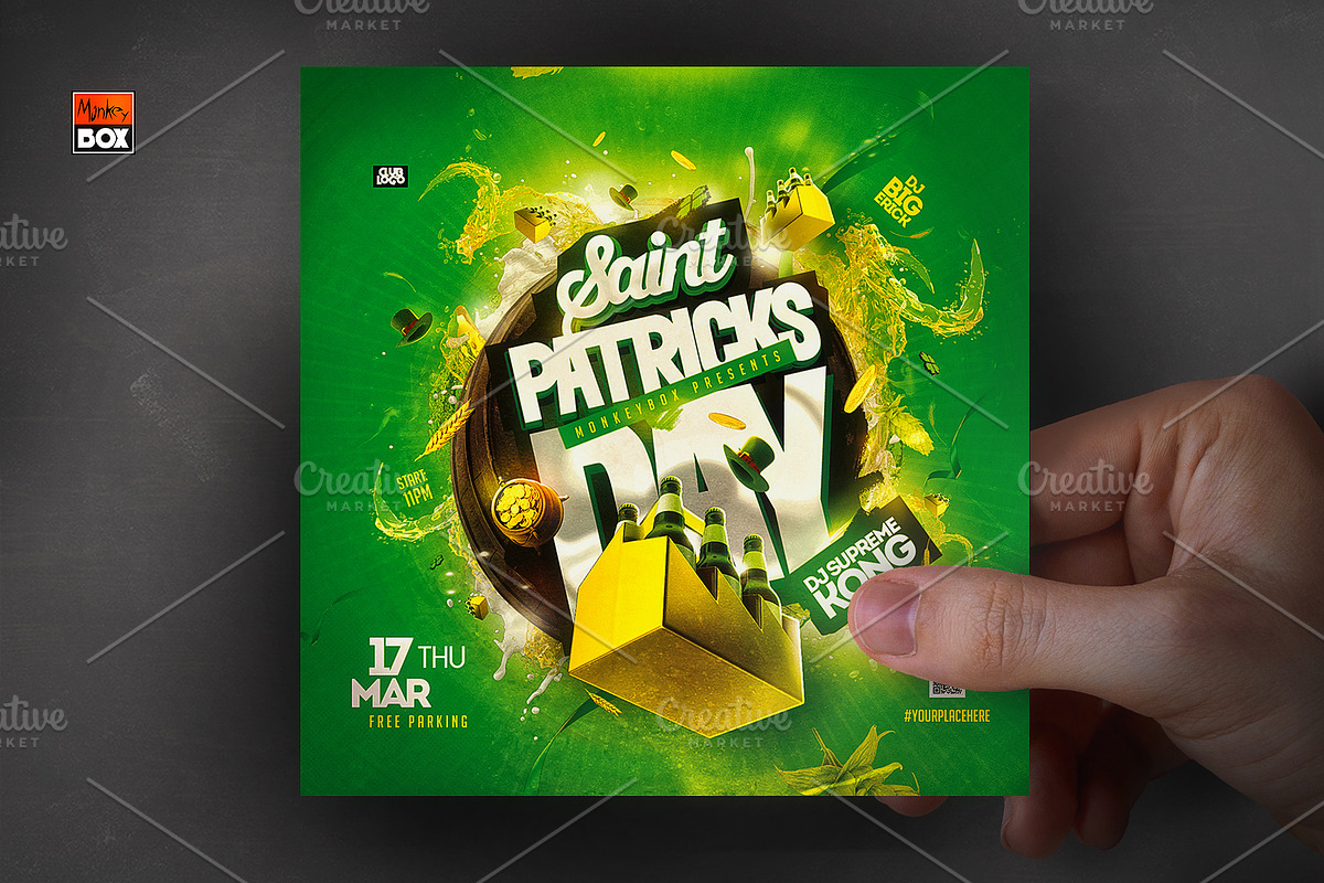 Flyer Saint Patricks Day Template, a Flyer Template by MonkeyBOX (Photo 3 of 3)