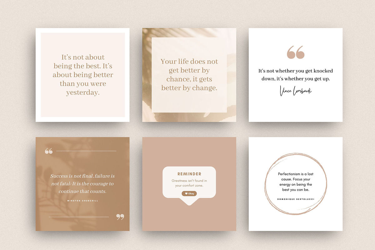 Life Coach Quote Templates for Canva, a Social Media Template by DeeBeeDesign (Photo 5 of 9)