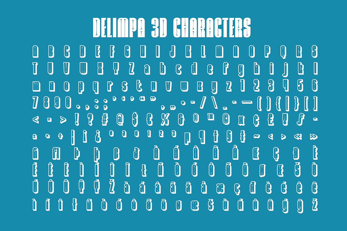 Delimpa 3D, a Sans Serif Font by Craft Supply Co. (Photo 8 of 8)