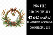 Grass Wreath Christmas Sublimation, an Illustration by Designking (Thumbnail 5 of 5)