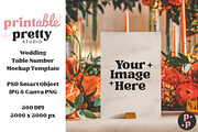 Bold Floral Table Number Mockup, a Product Mockup by Printable Pretty Studio (Thumbnail 9 of 10)