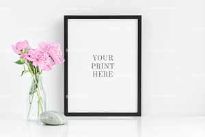 Frame mockup 30x40 12x16 3:4 peony