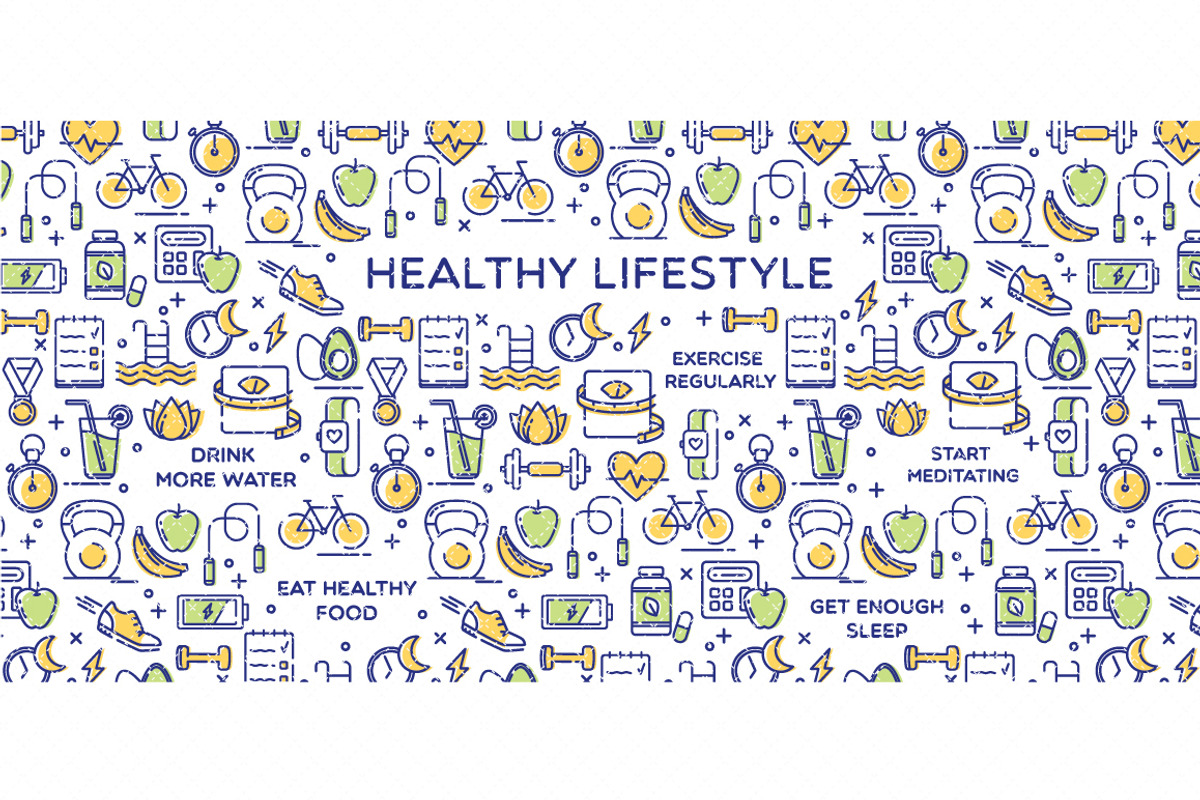 Healthy Lifestyle Illustration, a Food Illustration by introwiz1 (Photo 2 of 3)